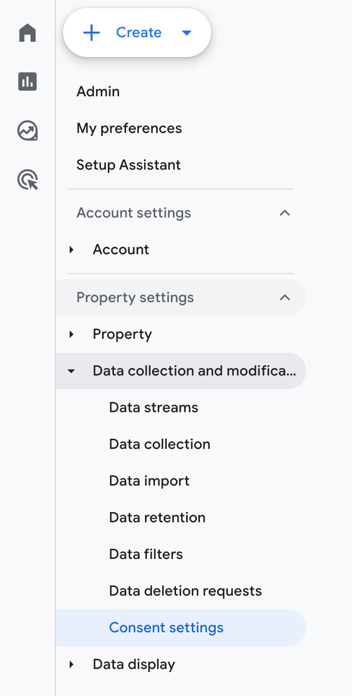 How to find consent settings