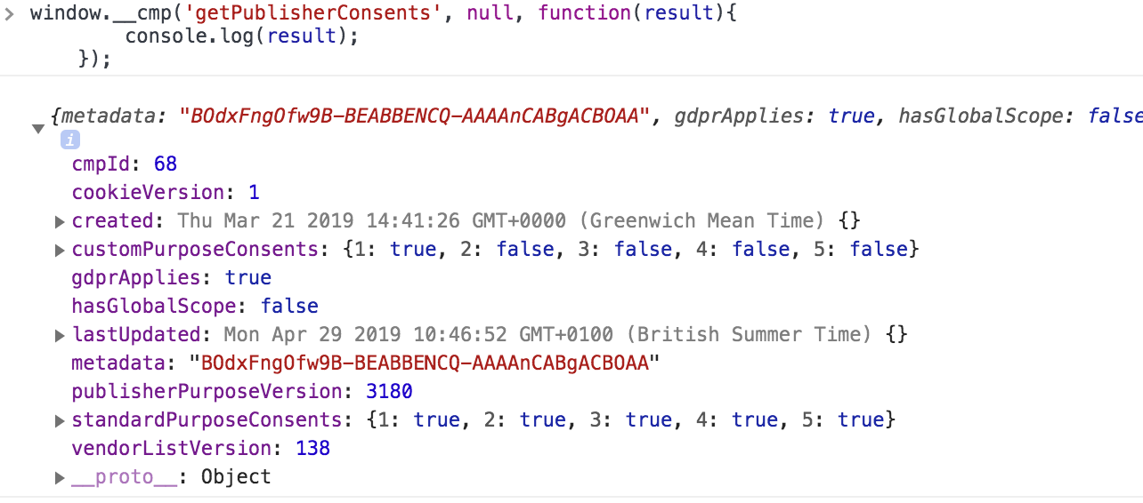 IAB CMP API