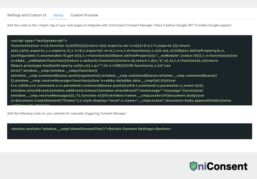 uniconsent one tag cmp uniconsent one tag cmp